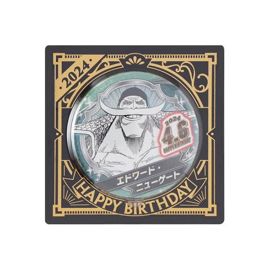 One Piece Anime Merch - Edward Newgate 2024 Birthday Can Badge - Doki Doki Land