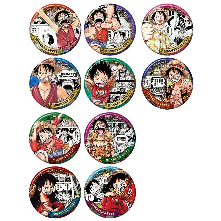 One Piece Anime Merch - Monkey D. Luffy Heros Can Badge Collection Vol.2 (1 Random Type) - Doki Doki Land