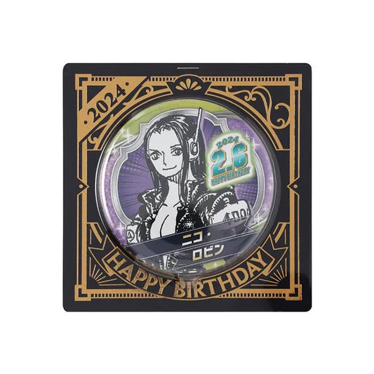 One Piece Anime Merch - Nico Robin 2024 Birthday Can Badge - Doki Doki Land