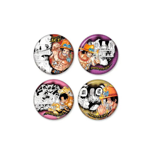 One Piece Anime Merch - Portgas D. Ace Birthday Hero Can Badge Collection Vol.1 (1 Random Type) - Doki Doki Land