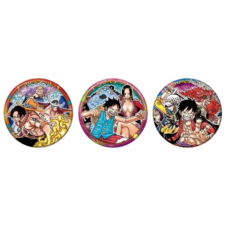 “One Piece" Anime Merch - Can Badge BIG Strongest Trio Ver. (1 Random Type) - Doki Doki Land