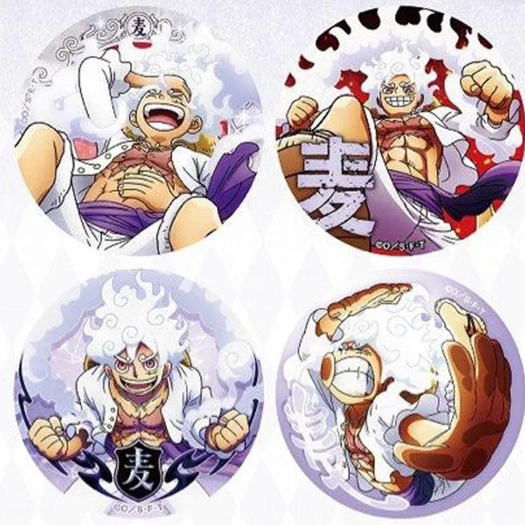 One Piece Anime Merch - Luffy Gear 5 Yakara Can Badge Collection (1 Random Type) - Doki Doki Land