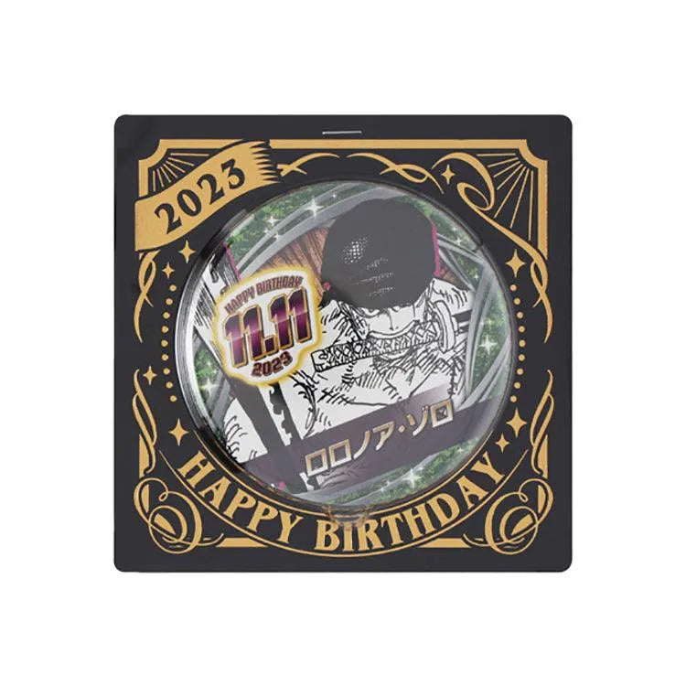 “One Piece" Anime Merch - Roronoa Zoro Birthday Pin Badge