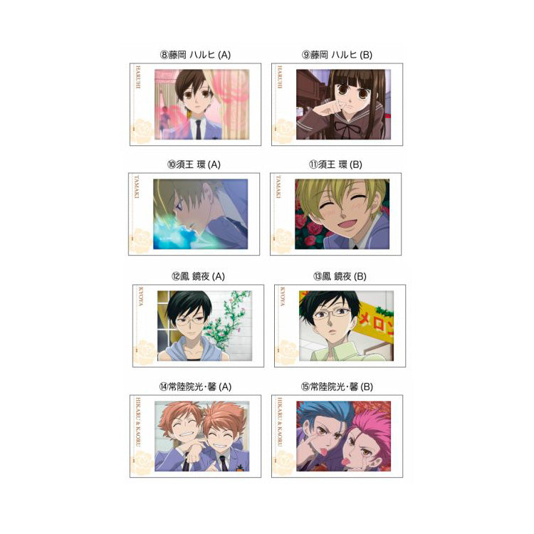 Ouran High School Host Club Charapotre portrait cards collection – 2 per pack, featuring all host club members