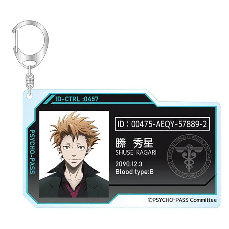 Psycho-Pass Anime Merch - 10th ANNIVERSARY Trading ID Style Acrylic Keychain vol.1 8 Designs (1 Random) - Doki Doki Land