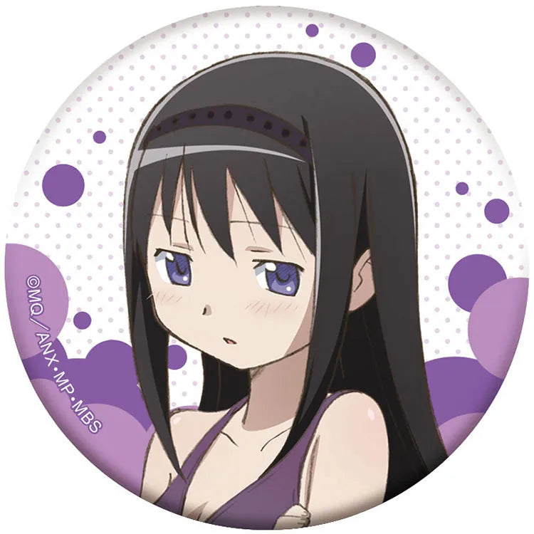 Puella Magi Madoka Magica Anime Merch - Holo Chara Badge Collection Swimsuit Ver. (1 Random)