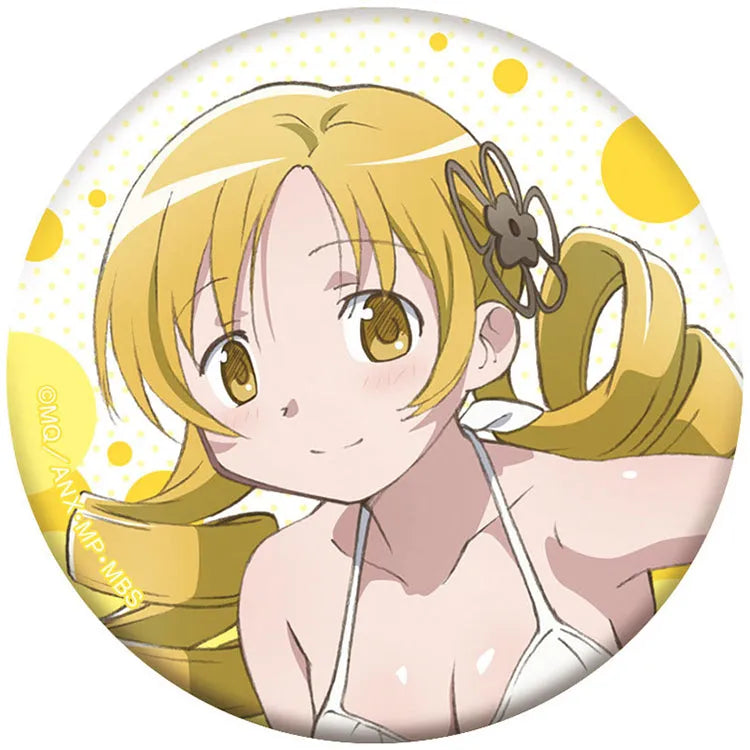 Puella Magi Madoka Magica Anime Merch - Holo Chara Badge Collection Swimsuit Ver. (1 Random)