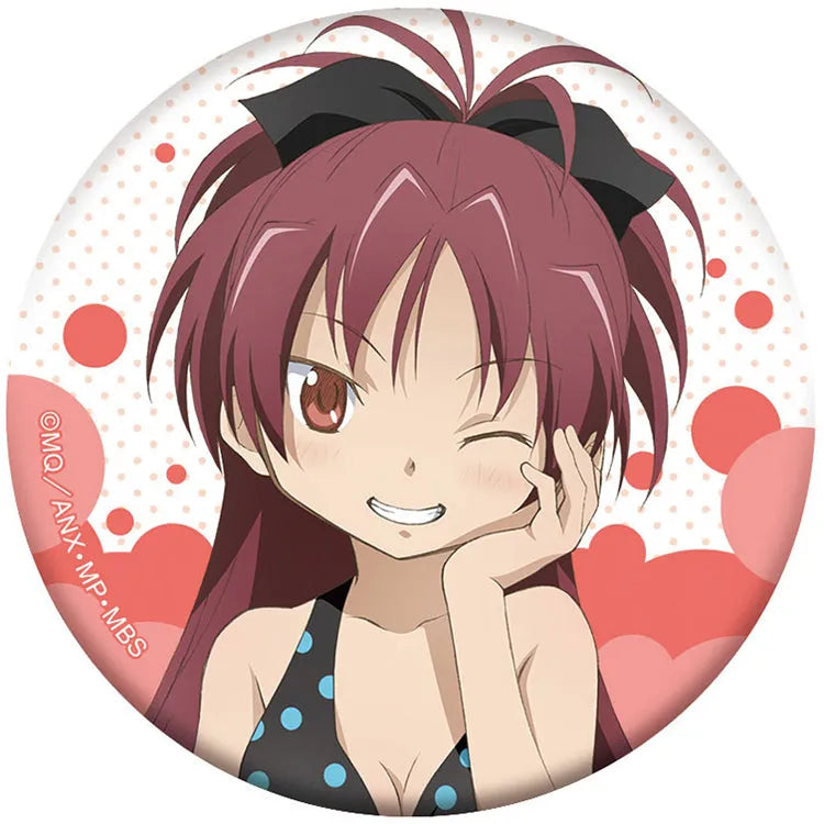 Puella Magi Madoka Magica Anime Merch - Holo Chara Badge Collection Swimsuit Ver. (1 Random)