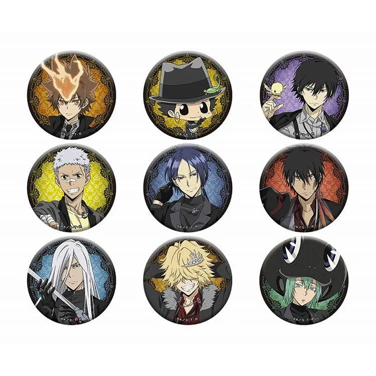 Reborn! Anime Merch - New Illustration Tin Badge Collection Black Suit ver.(1 Random) - Doki Doki Land