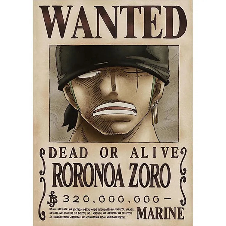 “One Piece" Anime Merch - Marine Issued Official Wanted Poster - Doki Doki Land