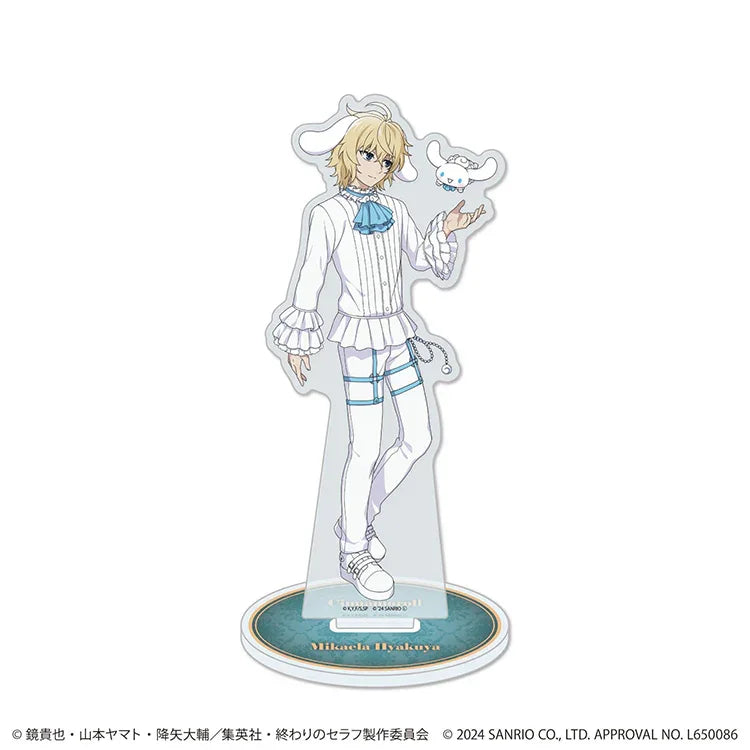 Seraph of the End x Sanrio Anime Merch - Mikaela Hyakuya x Cinnamon Roll Acrylic Stand