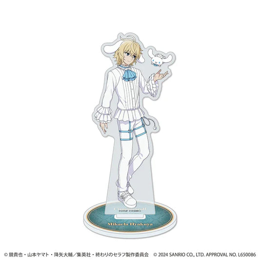 Seraph of the End x Sanrio Anime Merch - Mikaela Hyakuya x Cinnamon Roll Acrylic Stand