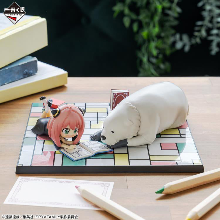 SPY×FAMILY Anya and Bond card holder figure displayed on shelf anime collection