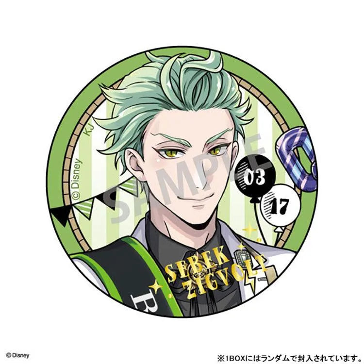 Twisted Wonderland Anime Merch - Trading Tin Badge Birthday Boy Ver. Vol.2 (1 Random) - Doki Doki Land