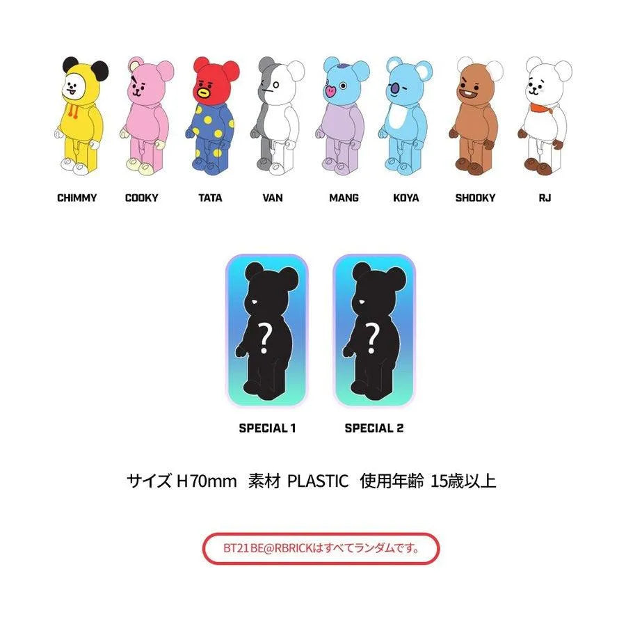 BT21 x LINE FRIENDS 100% Bearbrick Full Set - Doki Doki Land