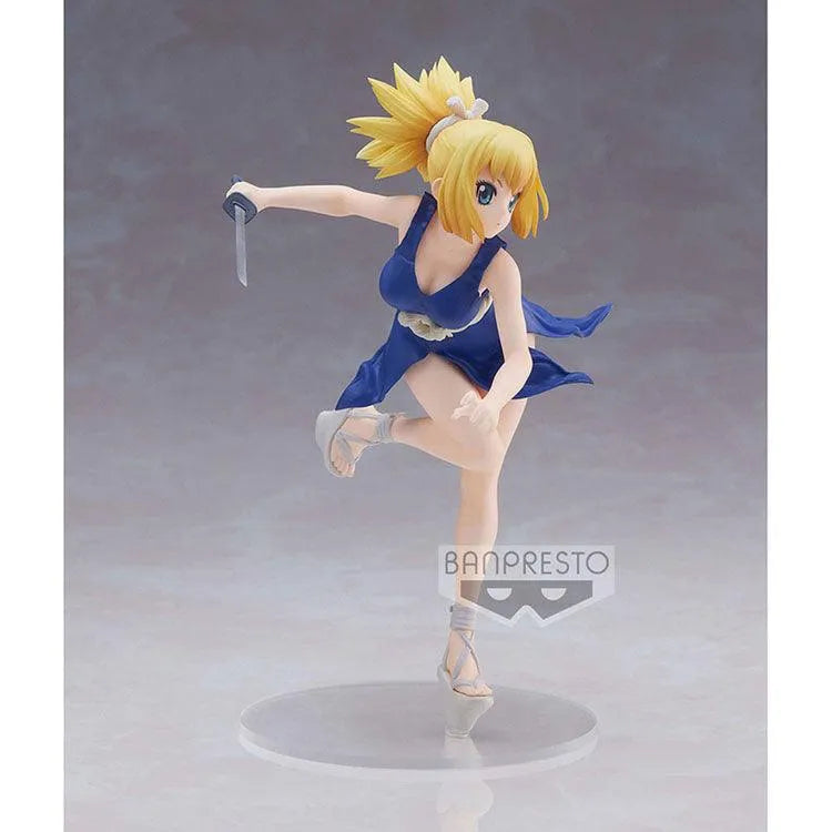 Dr. STONE Kohaku Banpresto figure in dynamic pose holding a katana, showcasing detailed sculpting and athletic physique.
