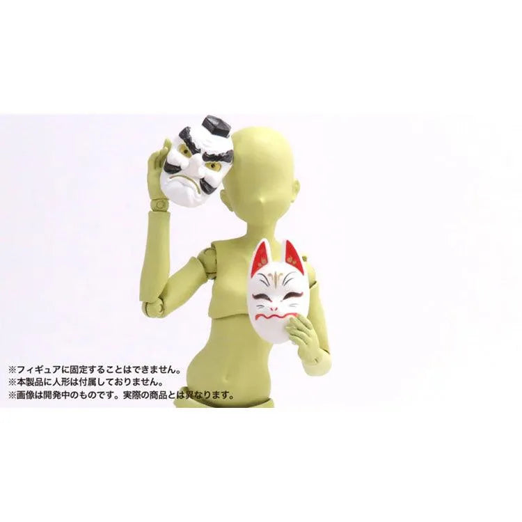 Painted Plastic Model - Pripra Masks for Figures "Japanese Style" 1/12