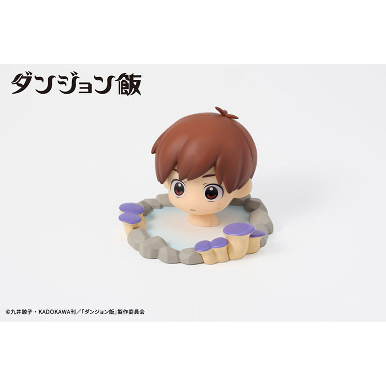 Chilchuck chibi figure soaking in mushroom-rimmed hot spring, Delicious in Dungeon Like Yu Series