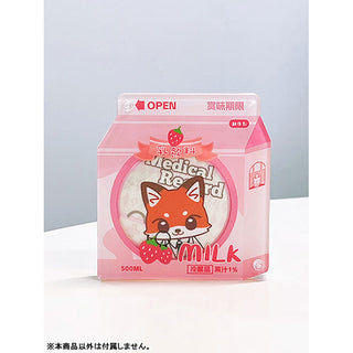 Oshikatsu Item Tin Badge Acrylic Frame Strawberry Milk (Pink)