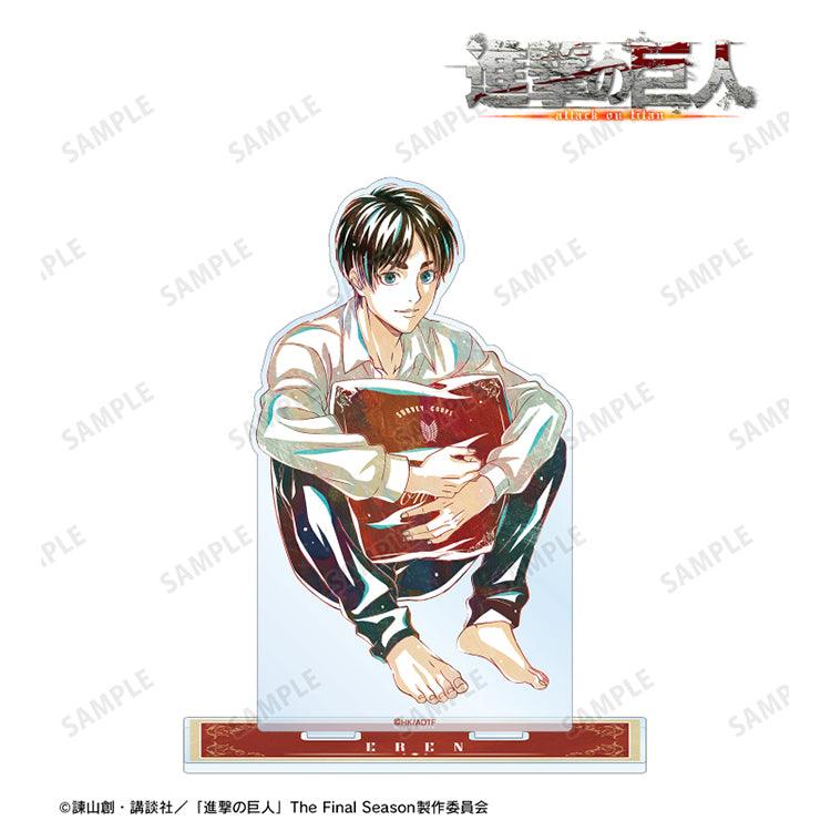 Attack on Titan Anime Merch - New Illustration Eren Relax ver. Big Acrylic Stand - Doki Doki Land 