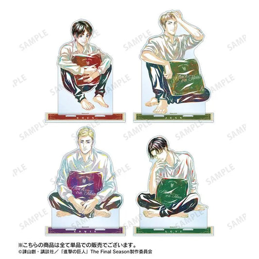 Attack on Titan Anime Merch - New Illustration Eren Relax ver. Big Acrylic Stand - Doki Doki Land