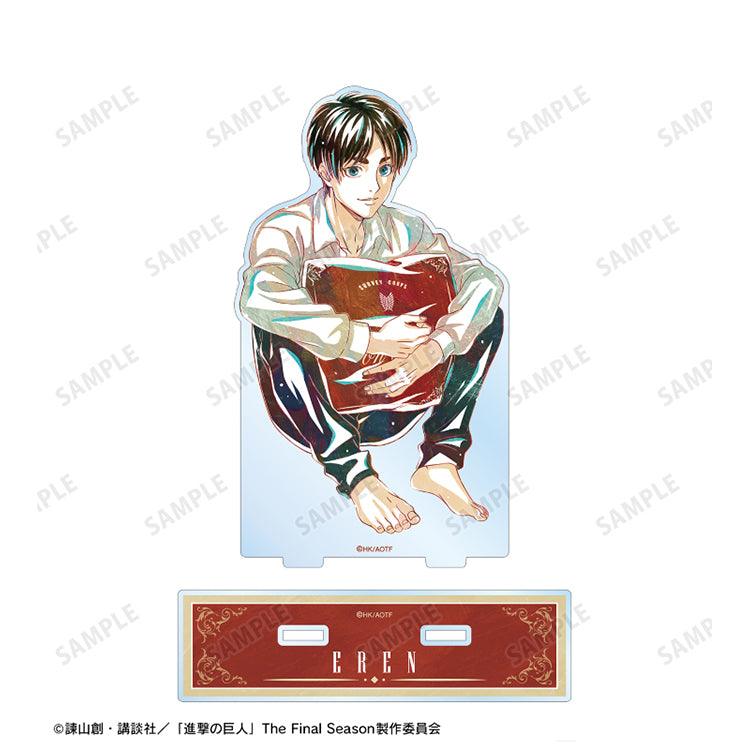 Attack on Titan Anime Merch - New Illustration Eren Relax ver. Big Acrylic Stand - Doki Doki Land 