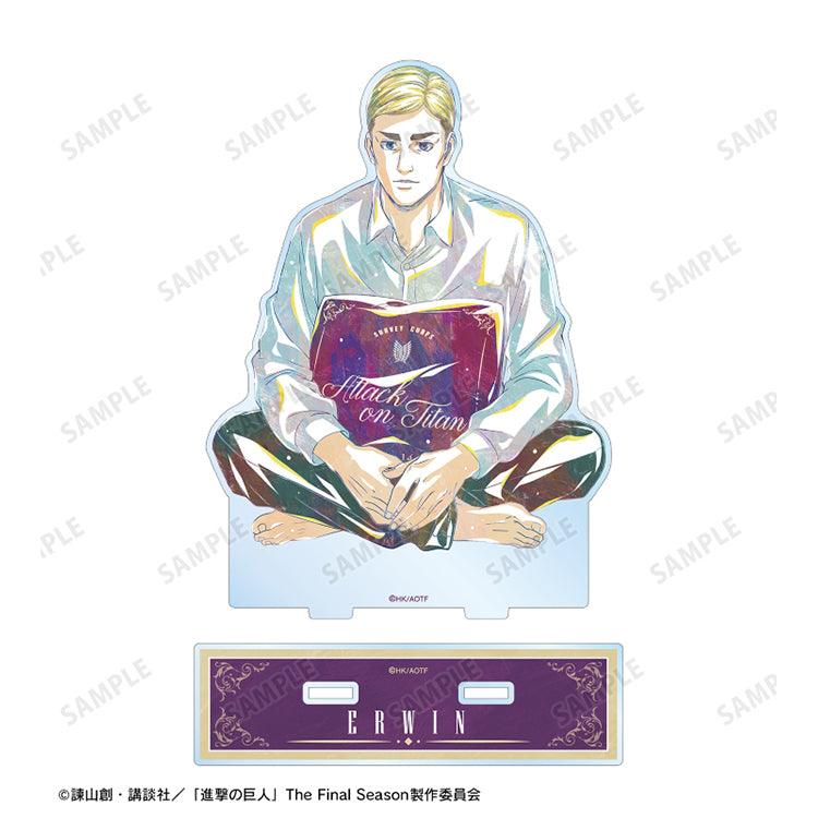 Attack on Titan Anime Merch - New Illustration Erwin Relax ver. Big Acrylic Stand - Doki Doki Land 