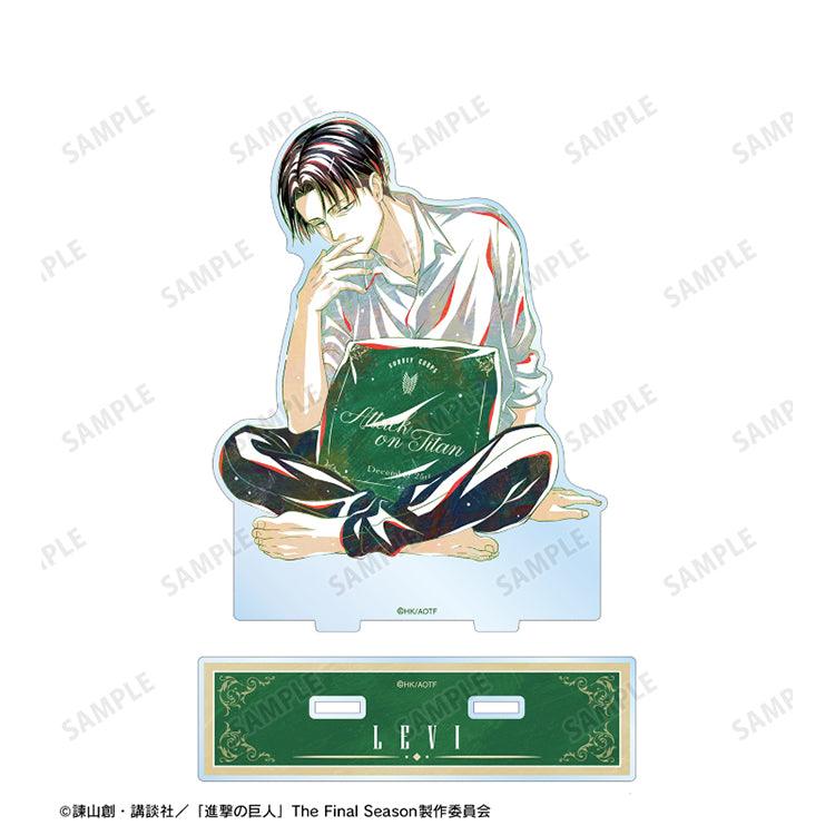 Attack on Titan Anime Merch - New Illustration Levi Relax ver. Big Acrylic Stand - Doki Doki Land 