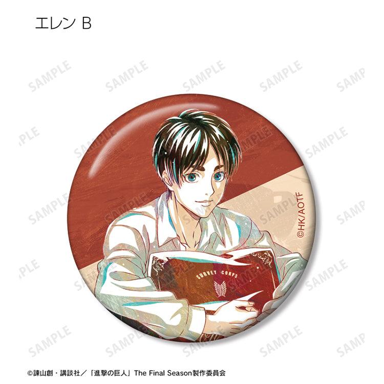 Attack on Titan Anime Merch - New Illustration Relax ver. Trading Ani-Art Tin Badge (1 Random) - Doki Doki Land 