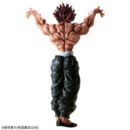 Full-length back view of the Yujiro Hanma collectible statue showcasing the legendary 