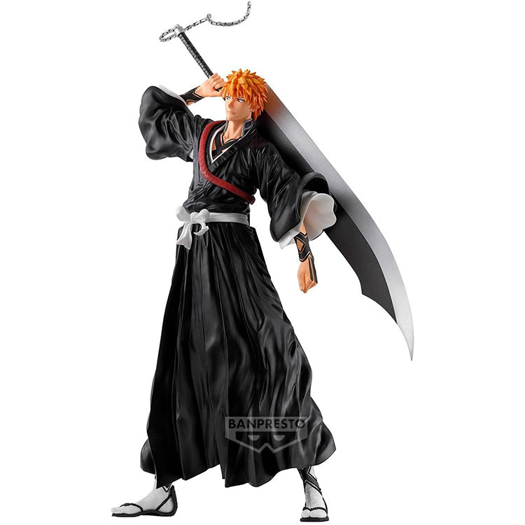 Front view of the 32cm BLEACH Grandista Ichigo Kurosaki figure by Banpresto based on Shibuya outdoor advertisement from a different angle