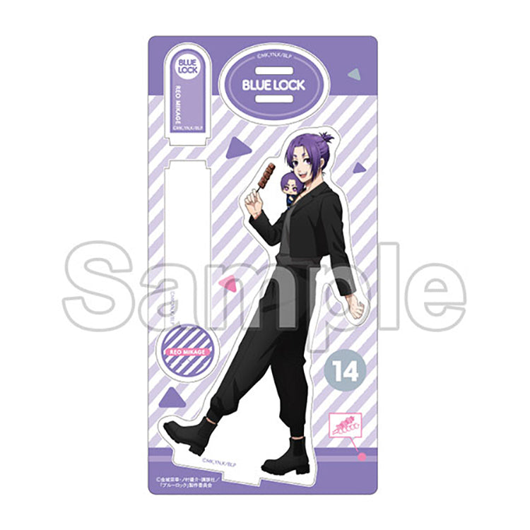 Blue Lock Anime Merch - Reo Mikage Props Walk & Eat Acrylic Stand