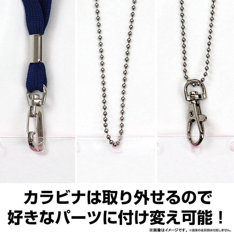 Bocchi the Rock Ryo Yamada backstage-pass style acrylic keyholder with double ring and mini carabiner.