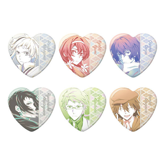 Bungo Stray Dogs Anime Merch - Trading Heart Tin Badge vol.4