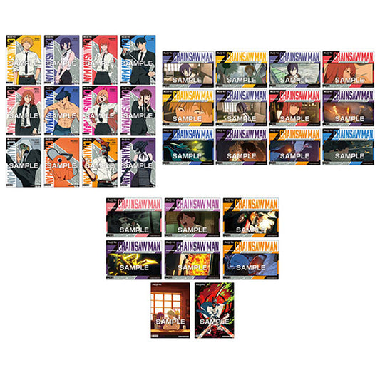 Chainsaw Man Reze Arc Clear Card Collection Gum packaging featuring collectible clear cards from the movie, available in 32 random designs.