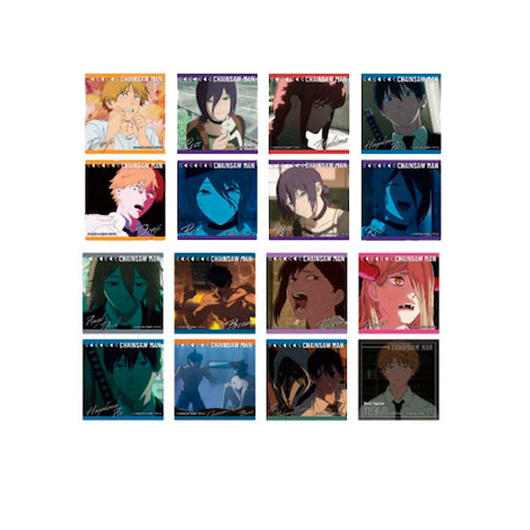Chainsaw Man Movie Reze Arc Ensky Square Clear Cards Vol 2 featuring Denji, Reze, and Makima anime trading cards.