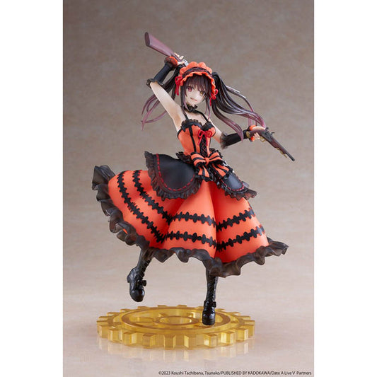 Date A Live IV AMP+ Kurumi Tokisaki Zafkiel figure by Taito in red and black dress holding pistols