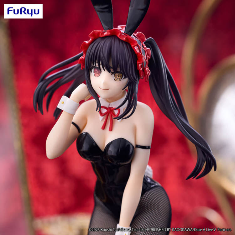 Date A Live Kurumi Tokisaki BiCute Bunnies Figure Black Ver. – detailed anime bunny girl figure with black outfit, fishnet tights, and twin tails.