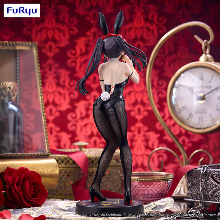 Date A Live Kurumi Tokisaki BiCute Bunnies Figure Black Ver. – detailed anime bunny girl figure with black outfit, fishnet tights, and twin tails.