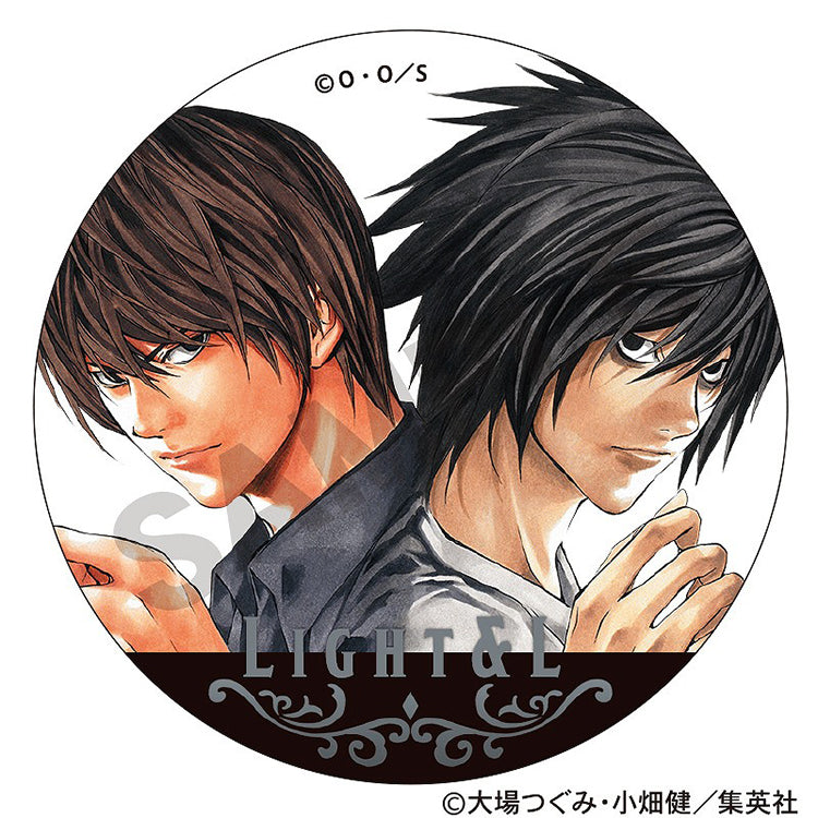 DEATH NOTE Trading Metal Can Badge Box featuring collectible metallic badges with iconic character designs from the popular anime series.