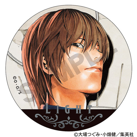 DEATH NOTE Trading Metal Can Badge Box featuring collectible metallic badges with iconic character designs from the popular anime series.