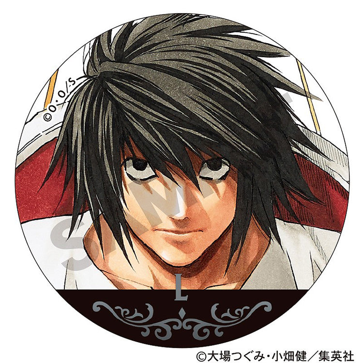 DEATH NOTE Trading Metal Can Badge Box featuring collectible metallic badges with iconic character designs from the popular anime series.