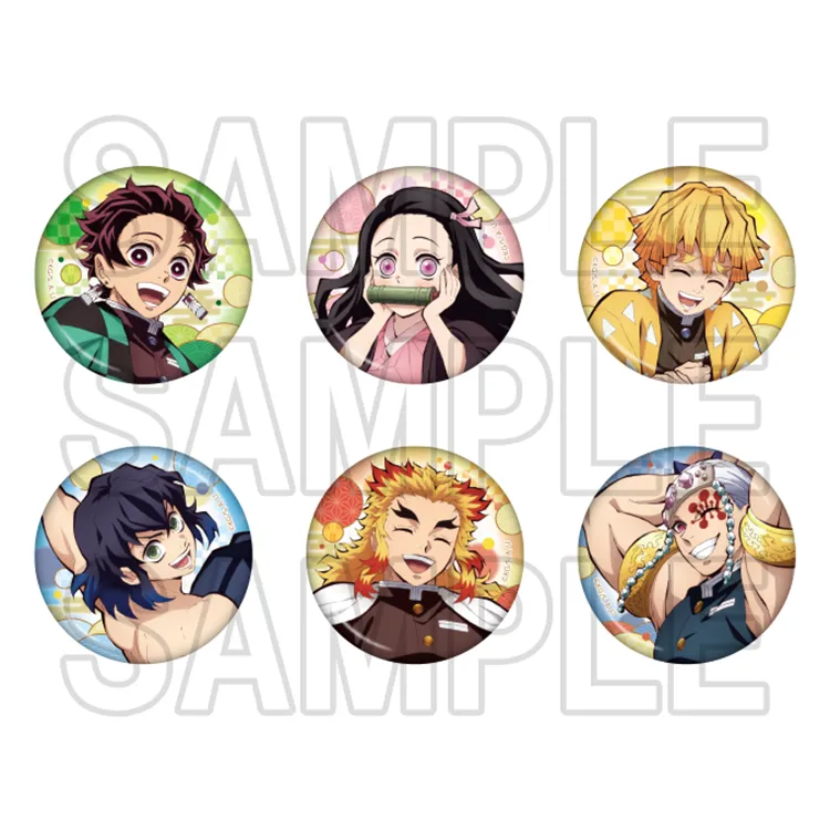 Demon Slayer Anime Merch - Can Badge Smile Ver. (1 Random) - Doki Doki Land 