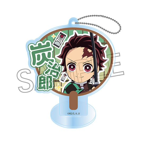 Tanjiro Kamado Deco Uchiwa acrylic keychain from Demon Slayer A-BOX.