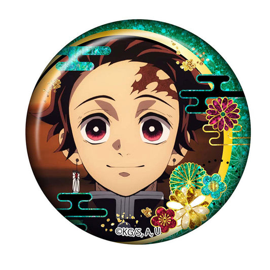 Demon Slayer Anime Merch - Glitter Can Badge Collection