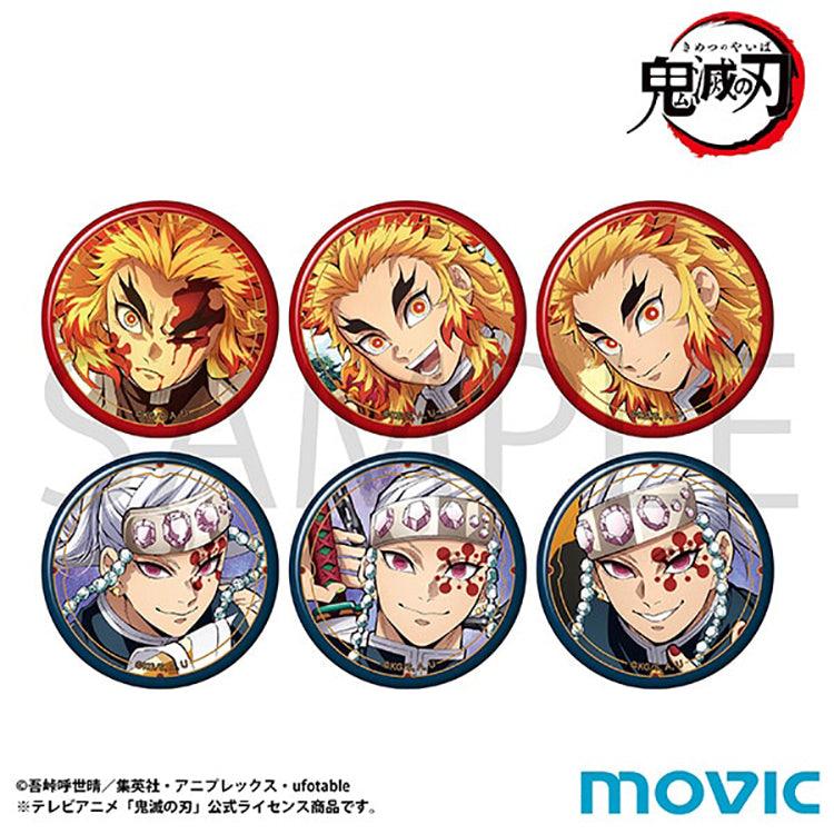 Demon Slayer Anime Merch - OshiChara Badge Collection Kyōjurō Rengoku & Uzui Tengen Ver. (1 Random Type) - Doki Doki Land 