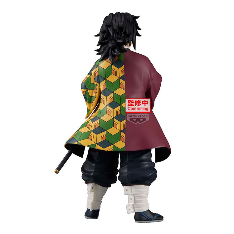 Grandista Giyu Tomioka figure from Demon Slayer: Kimetsu no Yaiba by Banpresto, detailed sculpt with realistic clothing folds.
