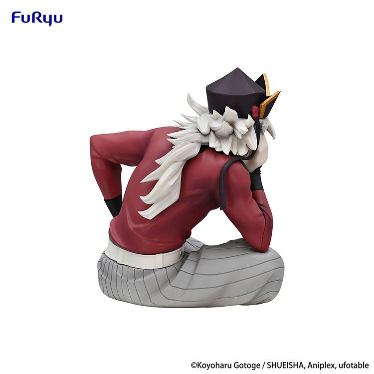 Doma Noodle Stopper Figure from Demon Slayer: Kimetsu no Yaiba featuring Upper Moon Two Doma sitting confidently with a grin in his detailed kimono.