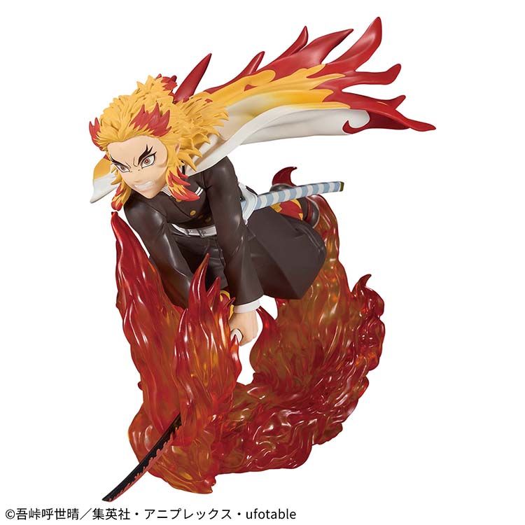 Kyojuro Rengoku VIBRATION STARS PLUS figure from Demon Slayer with flame effect pose