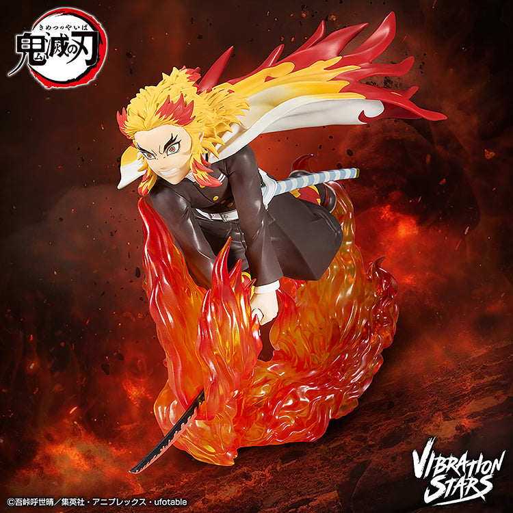 Kyojuro Rengoku VIBRATION STARS PLUS figure from Demon Slayer with flame effect pose